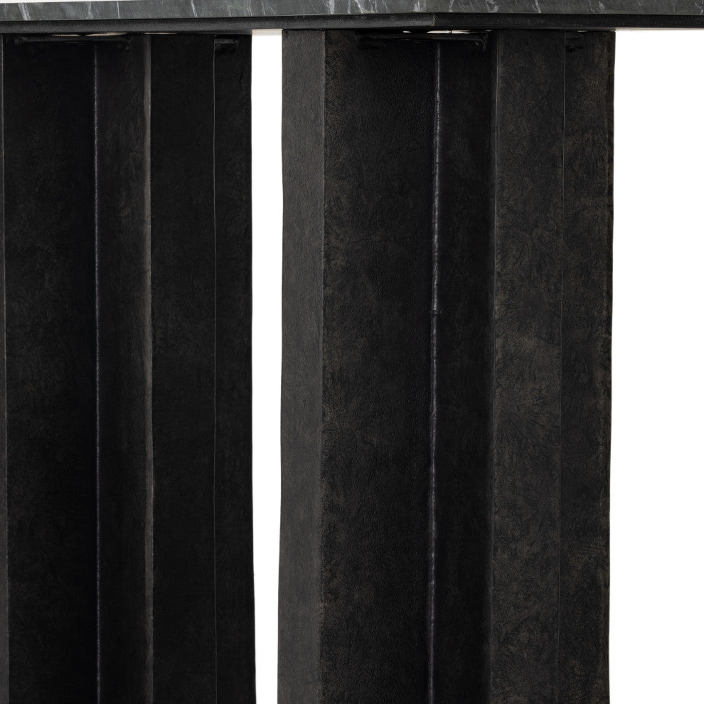 Terrell Console Table-Black Marble