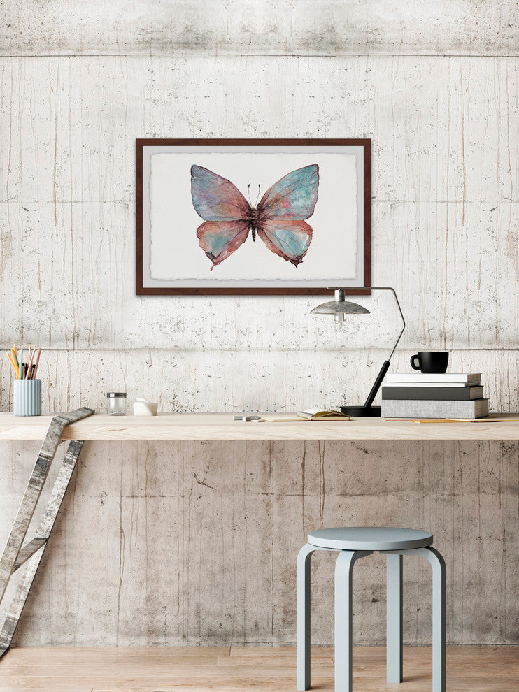 "Grand Pastel Wings" Framed Painting Print, 18"x12"
