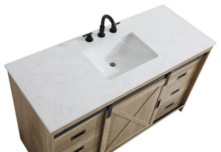 Home Living 54" Single Bathroom Vanity, Natural Oak