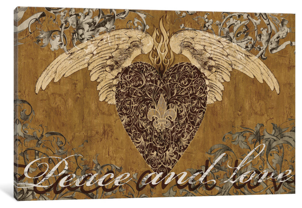 "Peace And Love" by Brandon Glover, Canvas Print, 40"x26"