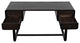 NOIR Furniture - Voltes Desk, Ebony Walnut, Black Metal - GDES185EB