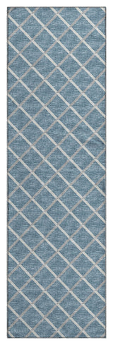Addison Premium Washable Mayfield AMF140 Blue 2'3" x 7'6" Runner Rug