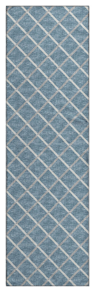 Addison Premium Washable Mayfield AMF140 Blue 2'3" x 7'6" Runner Rug