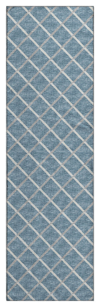 Addison Premium Washable Mayfield AMF140 Blue 2'3" x 7'6" Runner Rug