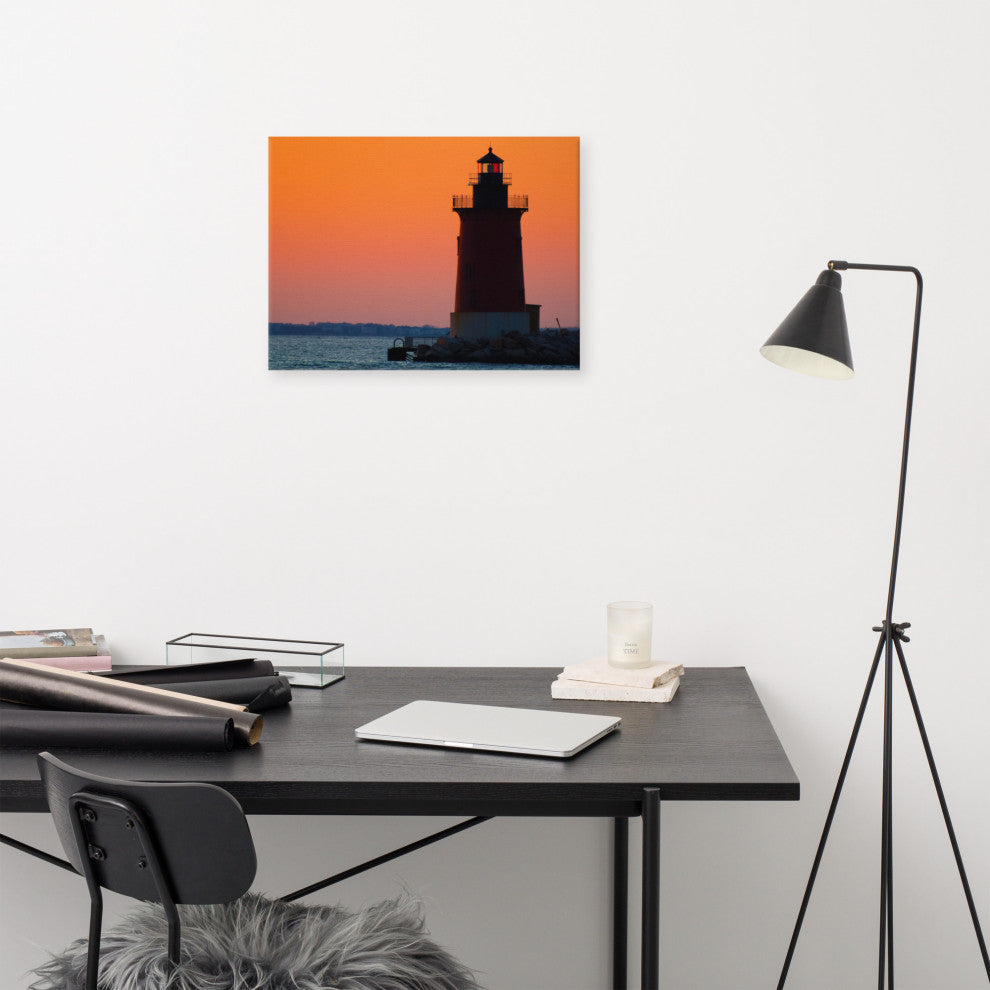 Sunset at Henlopen State Park 3 Coastal Canvas Wall Art Print, 18" X 24"