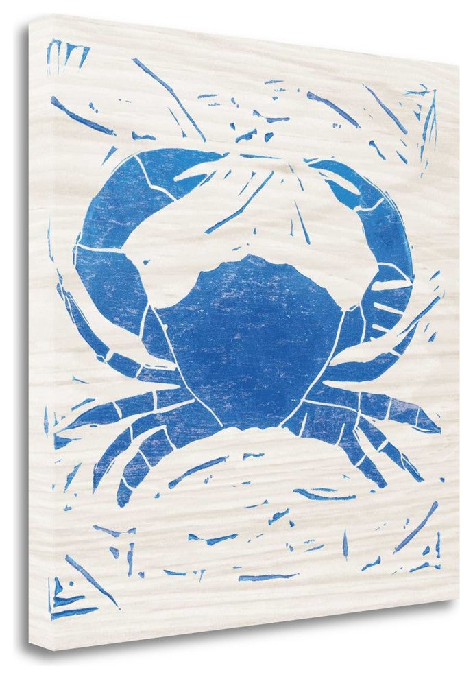 "Sea Creature Crab Blue" By Courtney Prahl, Giclee Print on Gallery Wrap Canvas
