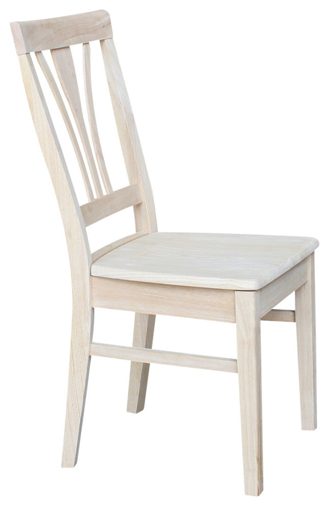 Set of Two FanBack Dining Chairs, Unfinished