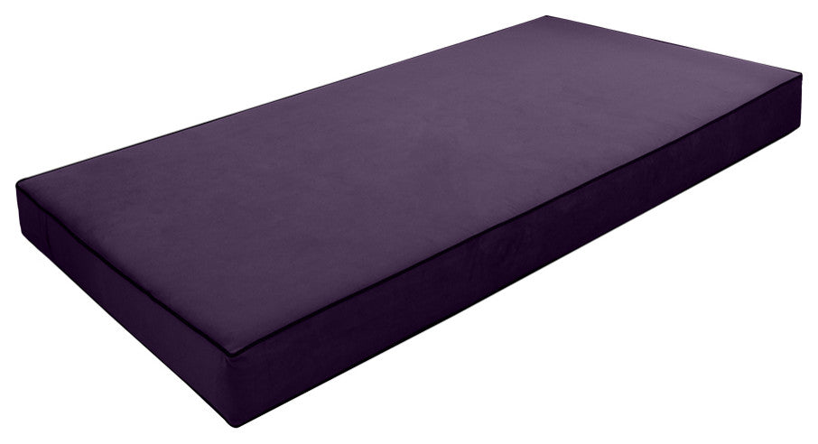Contrast Pipe 6" Twin-XL 80x39x6 Velvet Indoor Daybed Mattress COVER ONLY-AD339