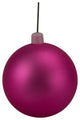 80Mm 3" Matte Pink Ball Ornament With Wire, Uv Coated