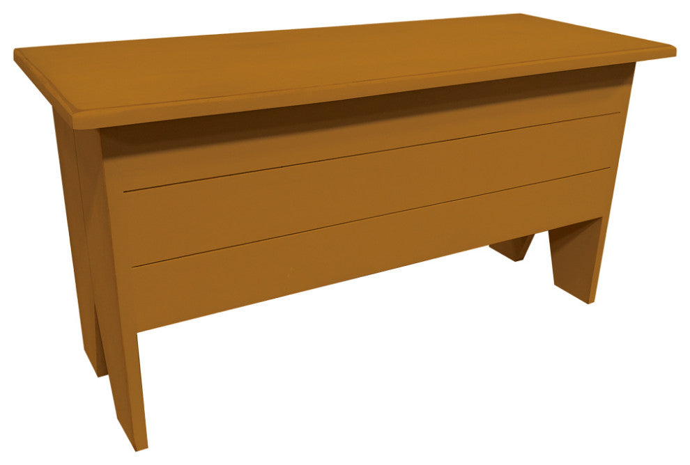 Wooden Storage Bench, Old Gold