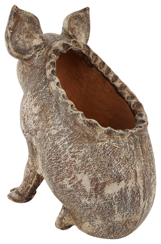 Wilber the Pig Handmade Planter, White