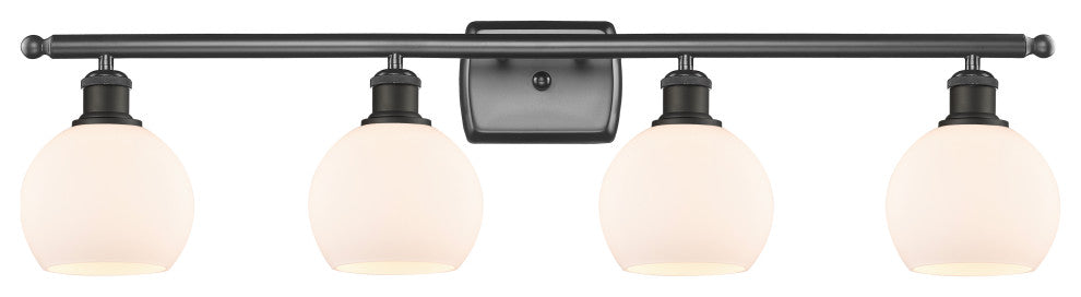 Innovations 516-4W-OB-G121-6-LED 4 Light Bath Vanity Light, Oil Rubbed Bronze