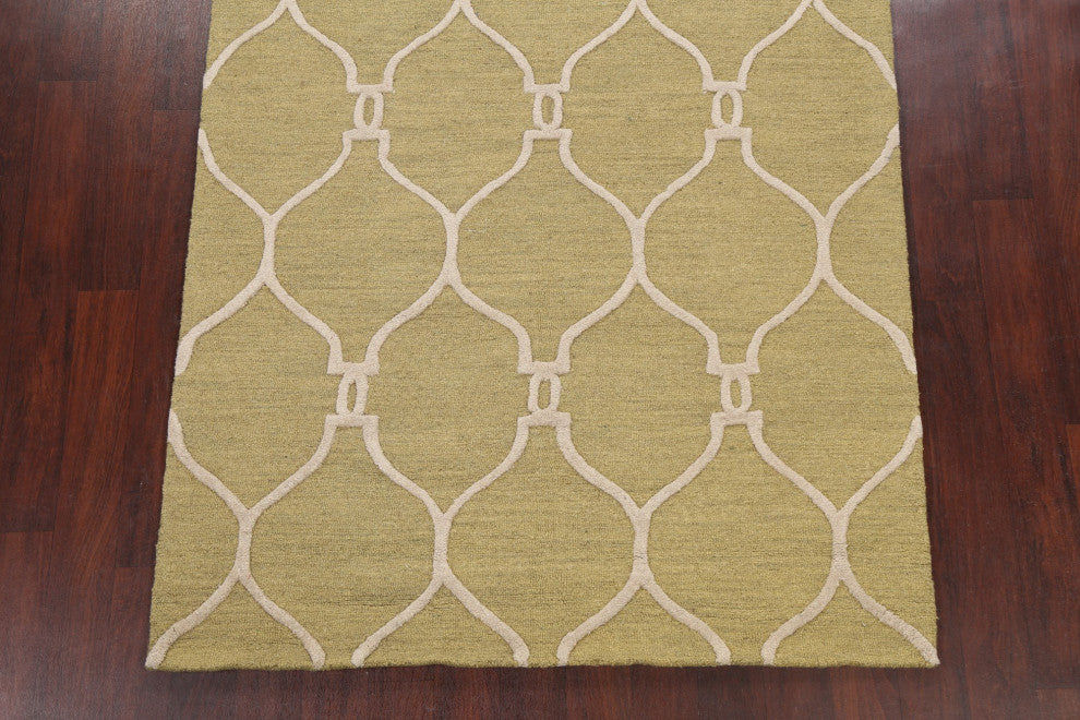 Trellis Oriental Area Rug Hand-tufted Contemporary Wool Carpet 5x8