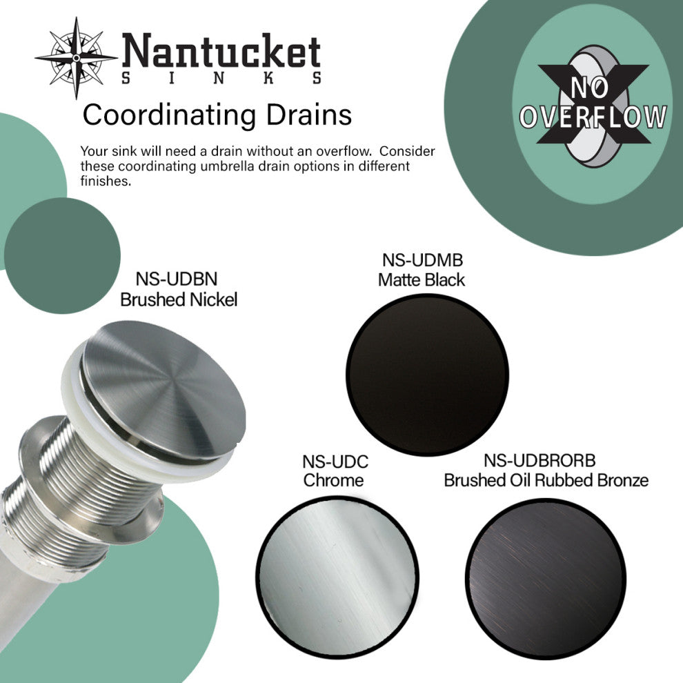 Nantucket Sinks Brushed Finish Oil Rubbed Bronze Umbrella Drain