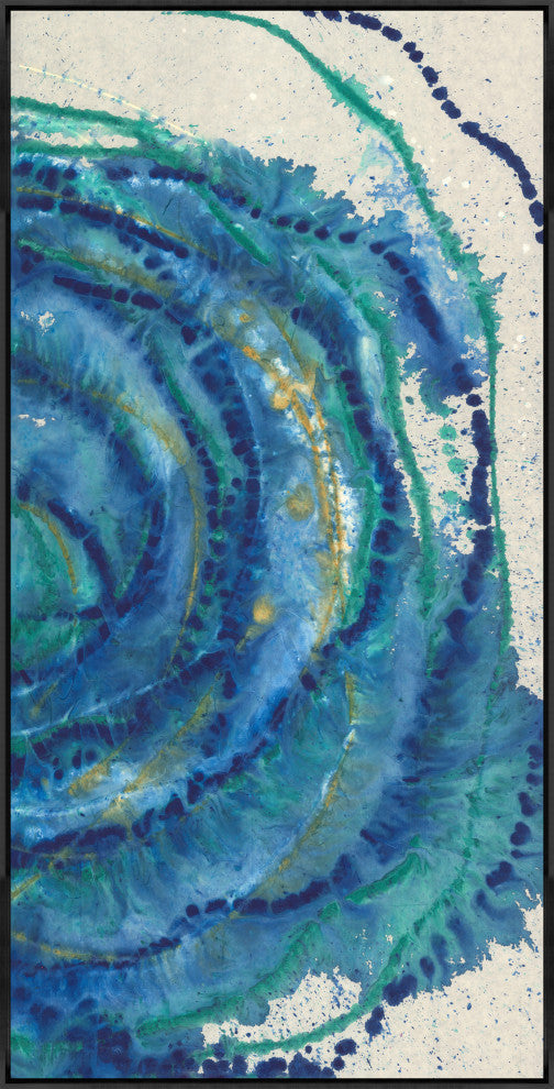 24x48 All Mixed Up VIII, Framed Artwork, Black
