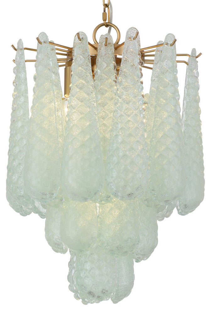 Crystorama Lighting Group OLL-6004 Ollie 4 Light 14"W Pendant / - Aged Brass /