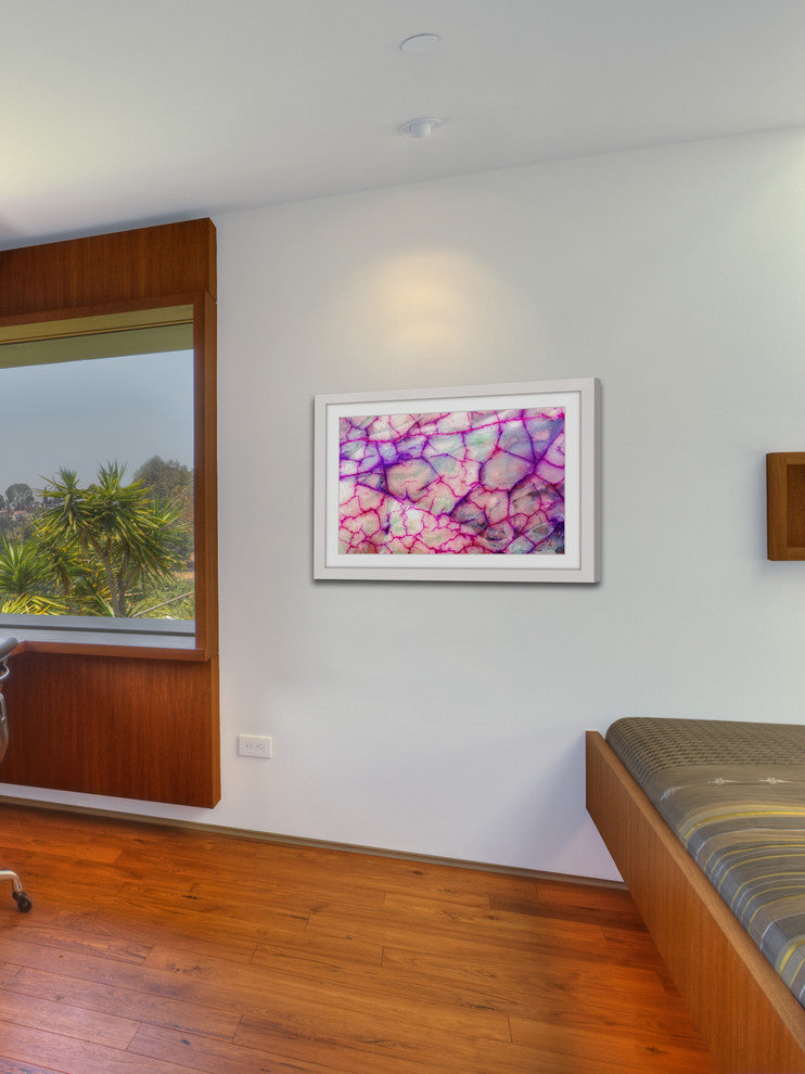 "Pink Veins" Framed Art Print