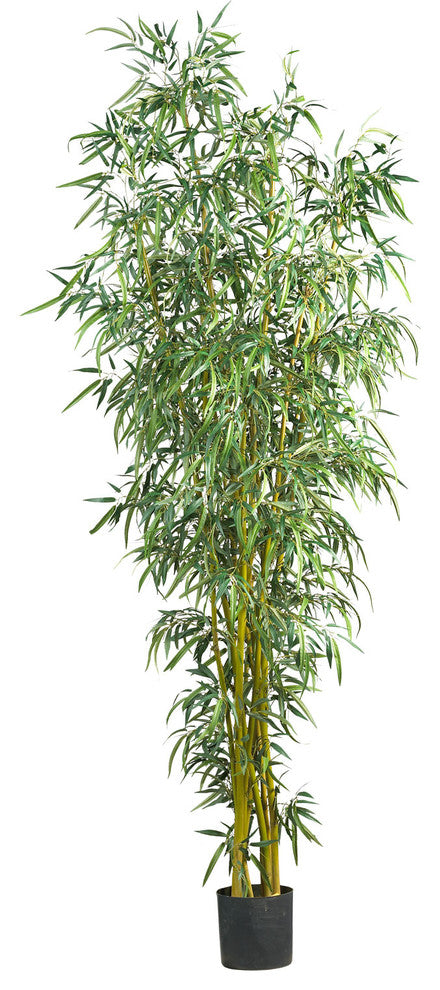 8' Fancy Style Bamboo Silk Tree, Green