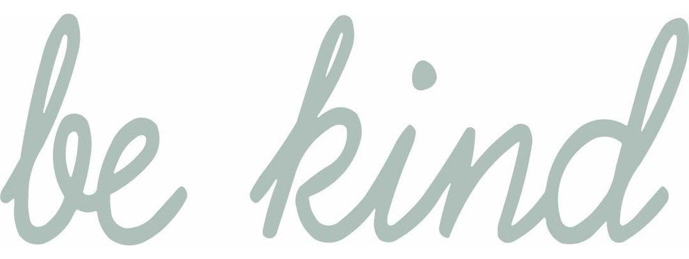 VWAQ Be Kind Wall Decal Inspirational Quotes, Silver, 7"x22"