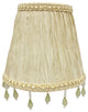 5" Ruche Pleated Empire, Beige, Clip-On Chandelier Shade, 3"x5"x4.5, Single