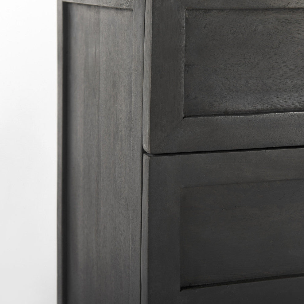 Updated Rustic Dark and Light Marble Top Dresser