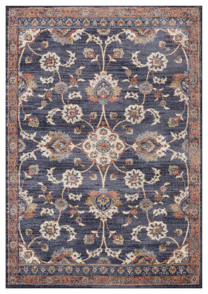 Jordan Bea Power-Loomed Polypropylene Area Rug, Navy Blue, 7'10"x10'2"