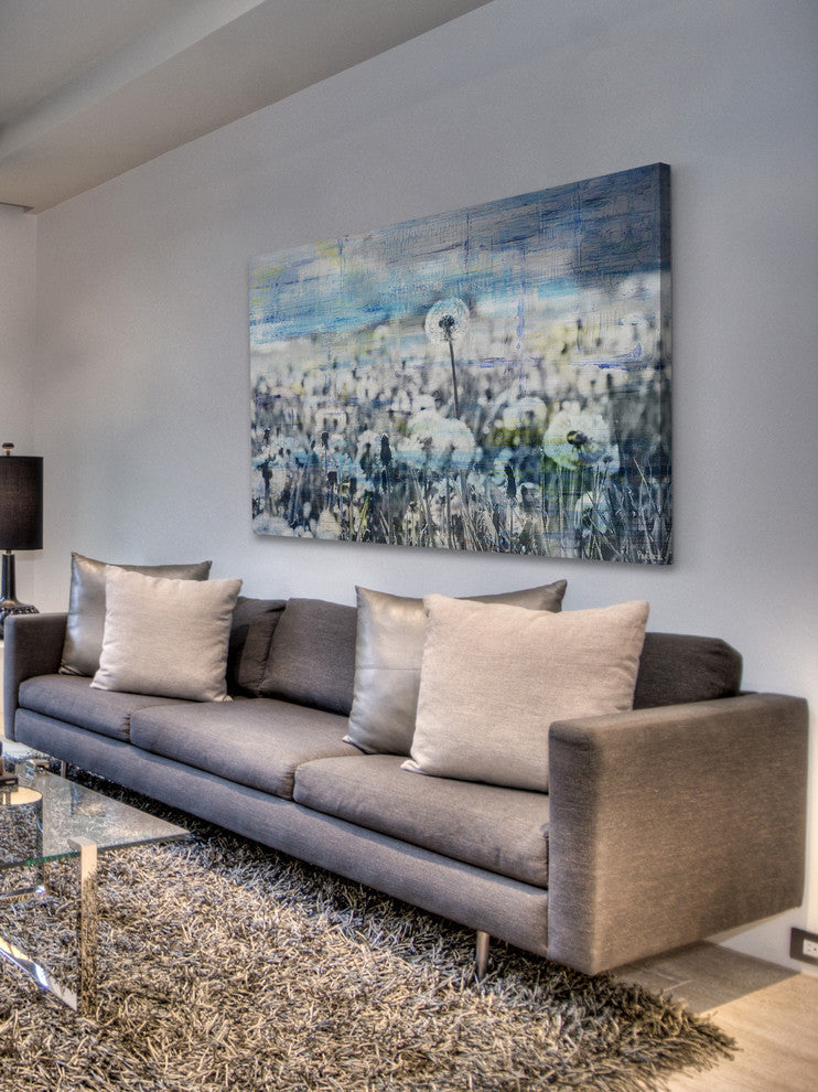 "Dandelion Sea" Painting Print on Wrapped Canvas, 30"x20"