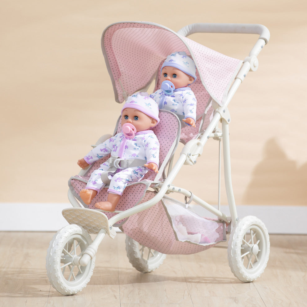 Foldable Baby Doll Twin Jogging Stroller