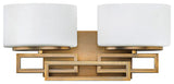 Hinkley Lanza Small Two Light Vanity, Brushed Bronze