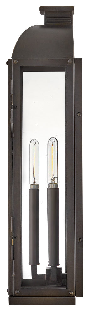 Hinkley Tiverton Large Wall Mount Lantern, Dark Oxidized Brass