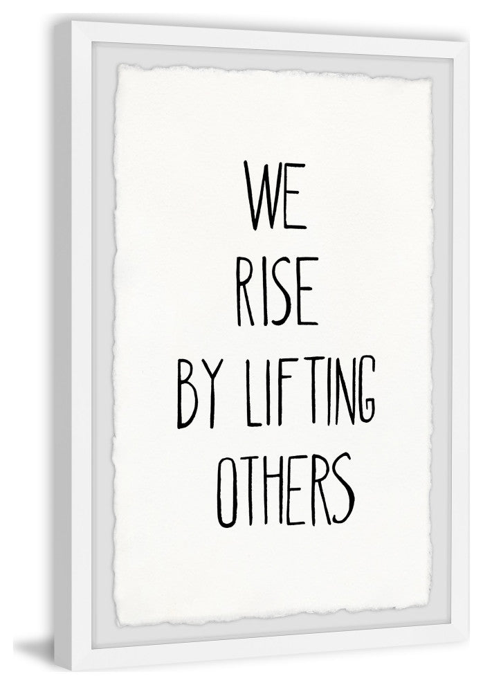 "Rise by Lifting Others" Framed Painting Print, 30x45