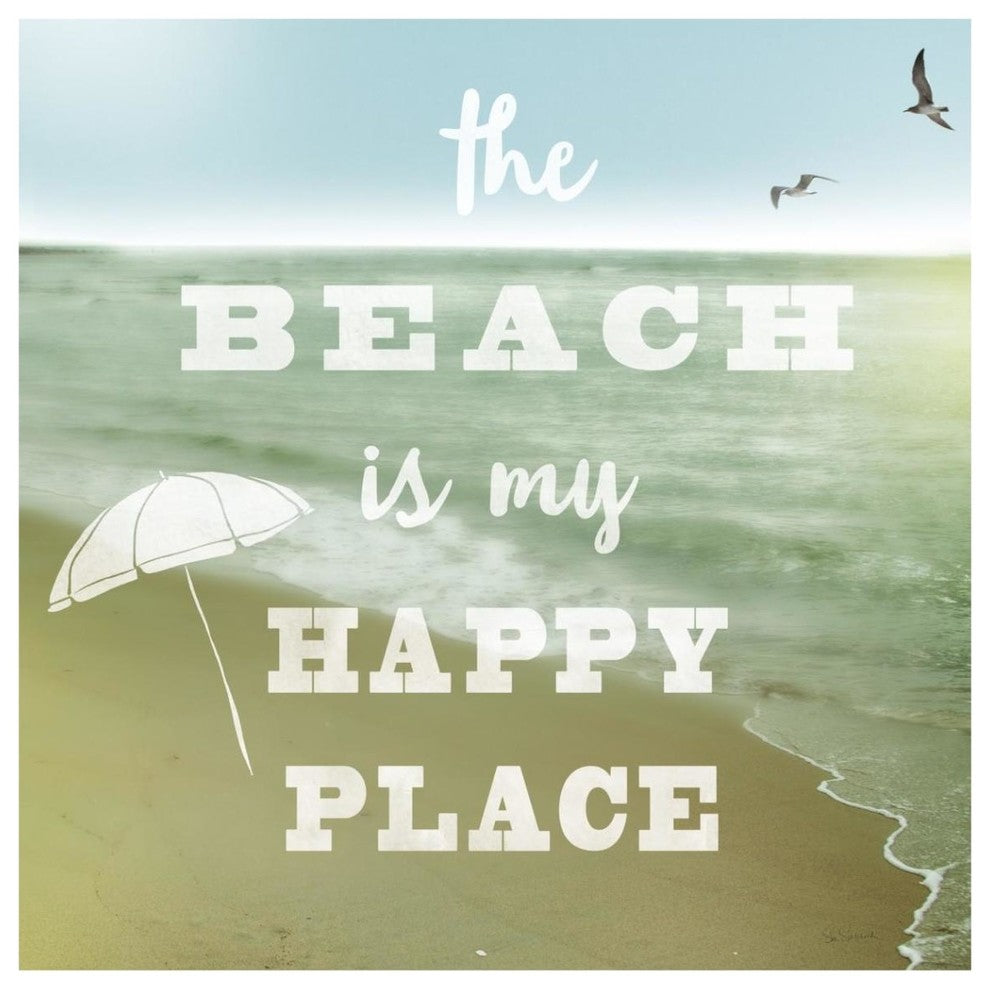 "Happy Beach" Digital Paper Print by Sue Schlabach, 42"x42"