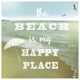 "Happy Beach" Digital Paper Print by Sue Schlabach, 42"x42"