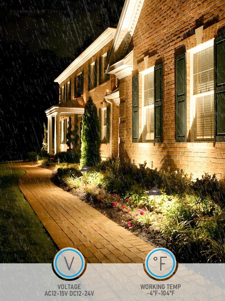 6 Pack 3CCT LED Pathway Lights, Low Voltage Landscape Lights, IP65, Aluminum