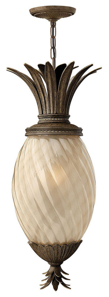 Hinkley Plantation Medium Hanging Lantern, Pearl Bronze