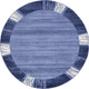Rug Unique Loom Del Mar Navy Blue Round 6' 0 x 6' 0