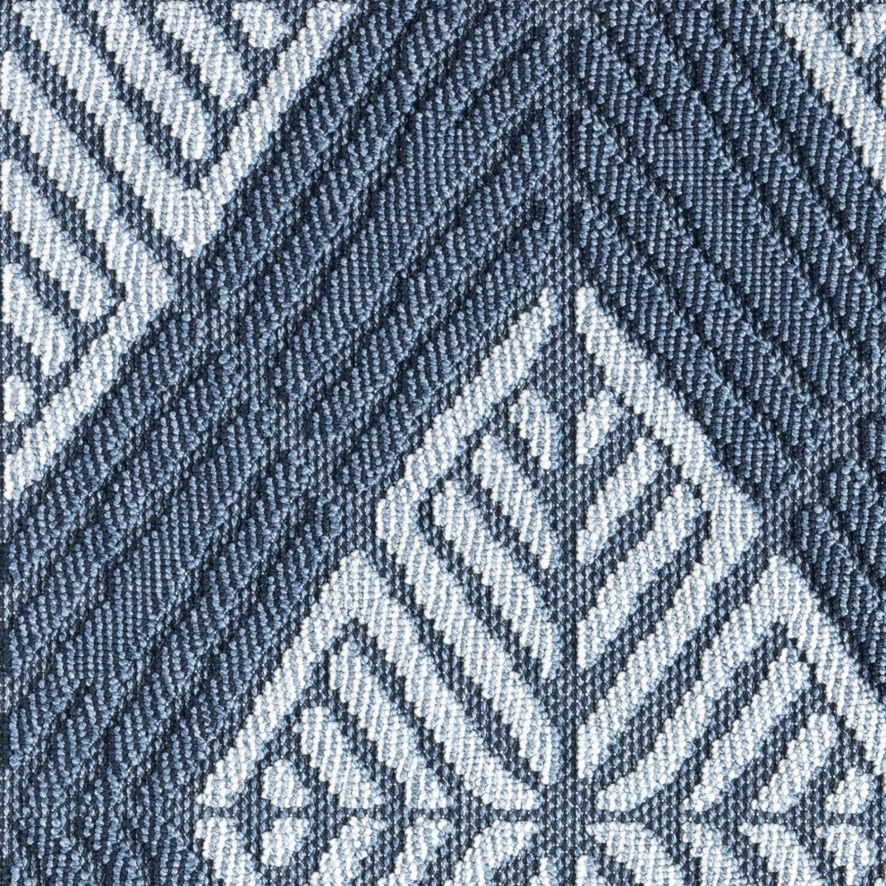 Nimes Diamond Mirage Area Rug, Dark Blue, 7'10"x9'10"