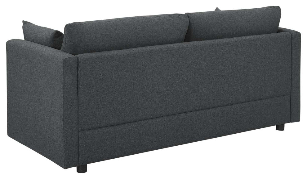 Armchair and Loveseat Sofa Set, Fabric, Gray, Modern, Lounge Hospitality