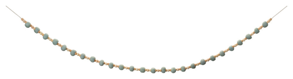 Wood Beaded String Garland, Set of 2