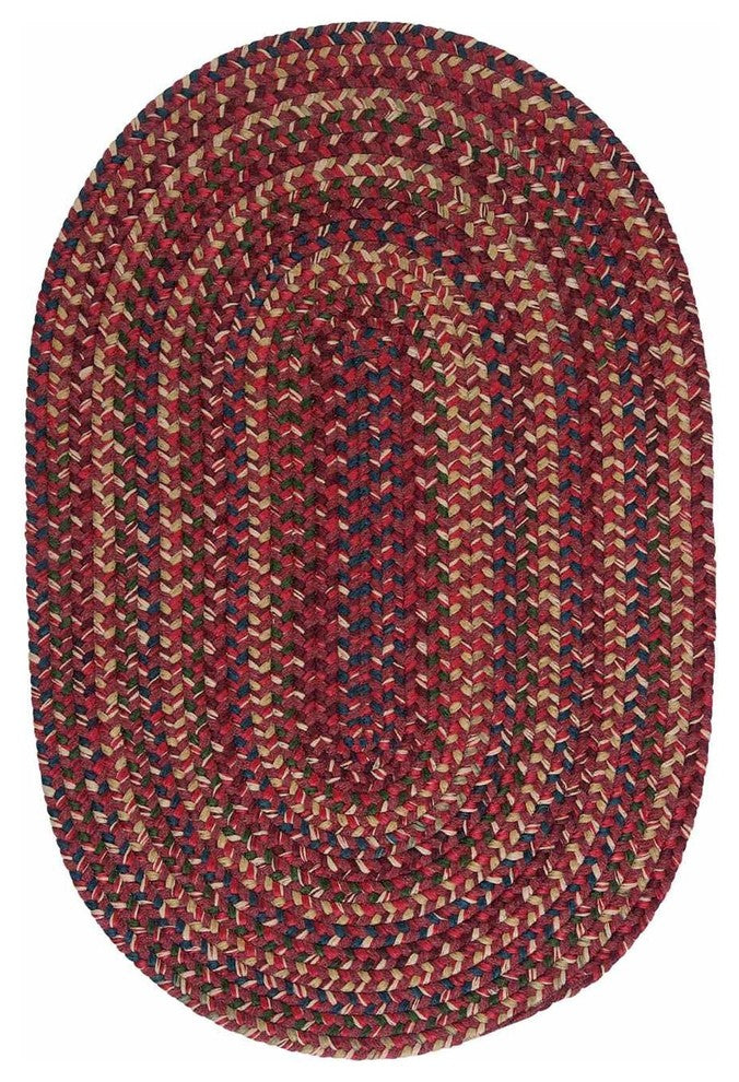 Colonial Mills Midnight MN87 Burnt Brick Traditional Area Rug, Round 6'x6'