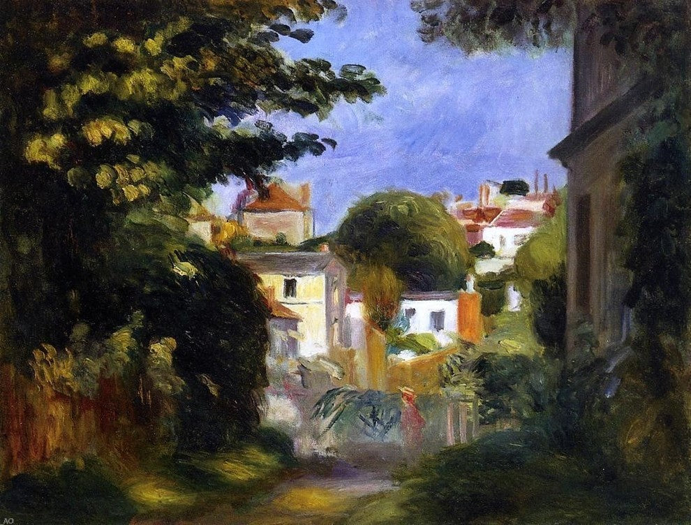Pierre Auguste Renoir House and Figure among the Trees Gallery Wrapped Canvas