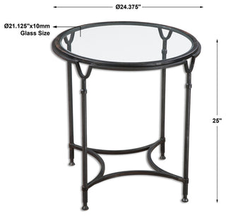 Uttermost Samson Glass Side Table