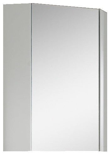 Fine Fixtures Milan 14" White Matte Corner Medicine Cabinet