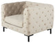 Tufty Nude Fabric Single Seat Sofa