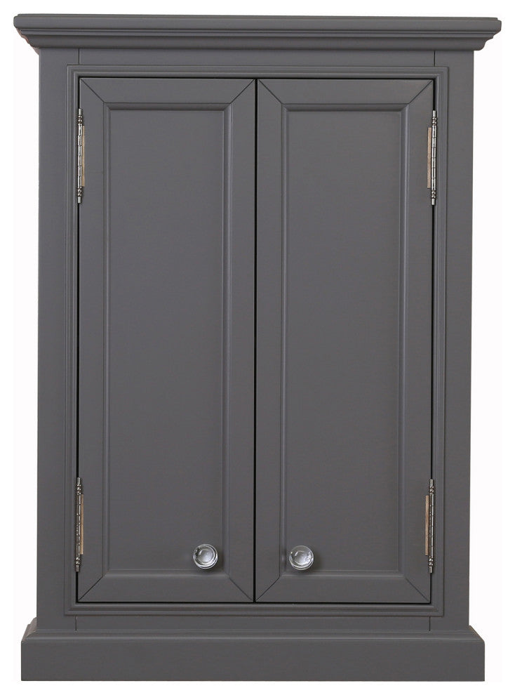 Derby 33 In. H x 24 In. W Bath Storage Wall Cabinet, Cashmere Grey