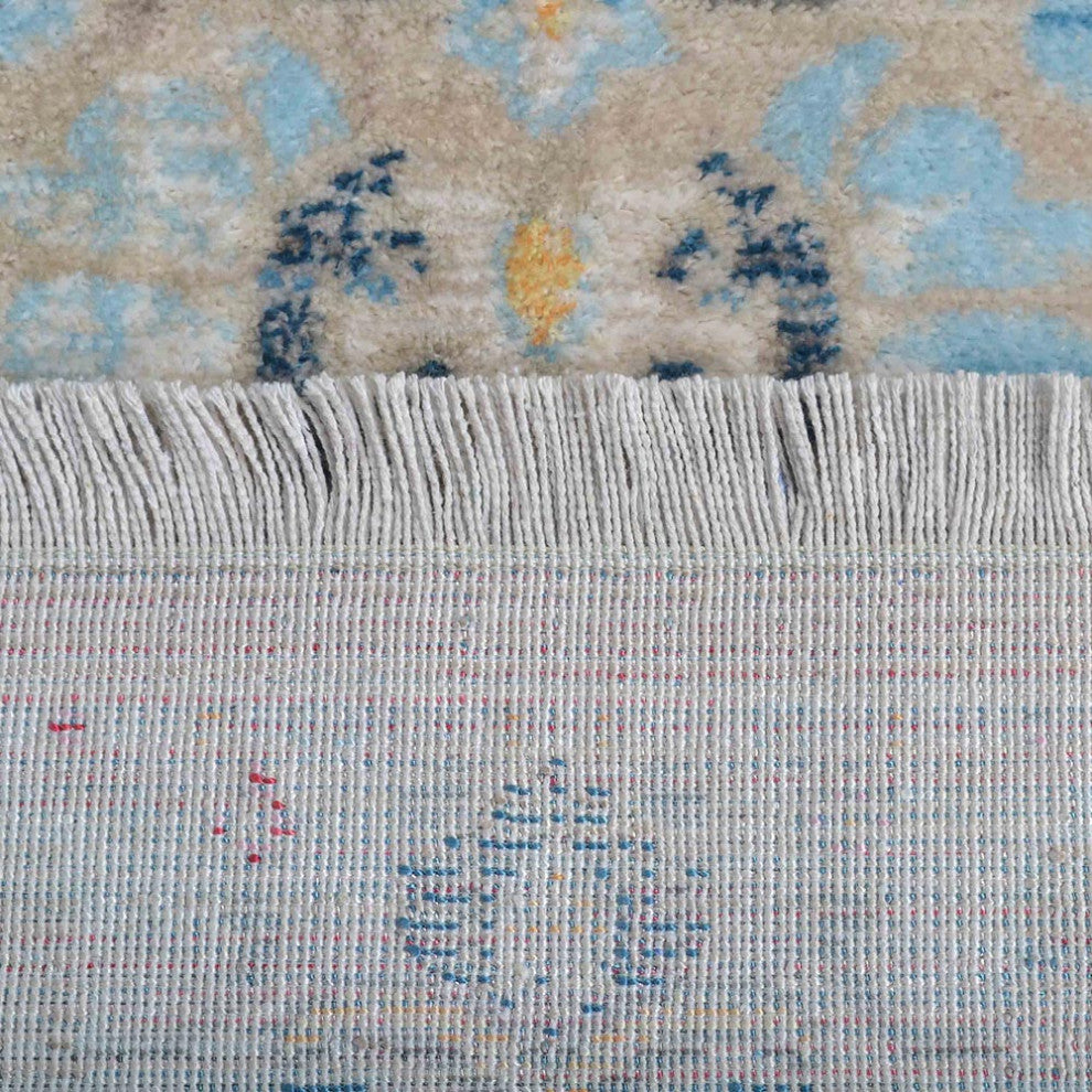 MACHINE MADE POLYESTER AREA RUGS  -Beige Black Color, Oriental ,Living room rug