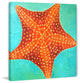 Marmont Hill, "Orange Starfish" by Nicola Joyner Print on Wrapped Canvas, 48x48