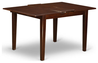 5Pc Rectangular 42/54 Inch Table With 12 In Leaf And 4 Double X Back Chairs