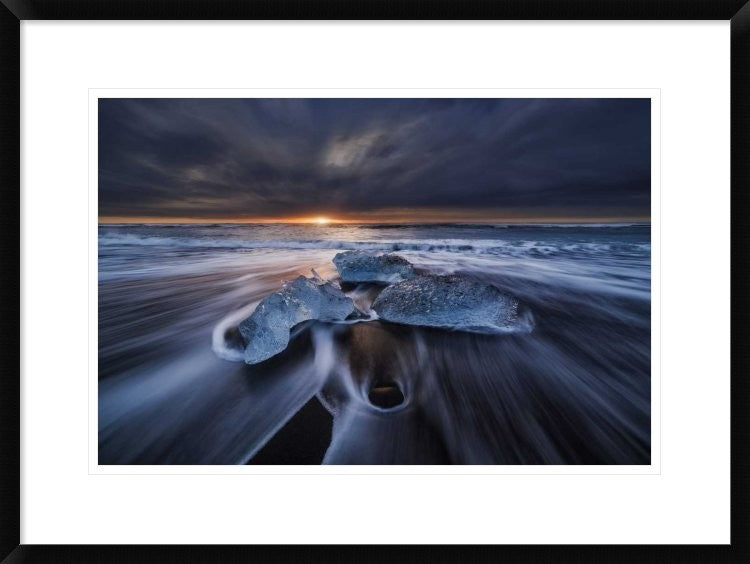 "Wild Ice Ii" Framed Digital Print by Juan Pablo De, 30x22"