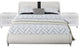 White Platform Queen Bed With Two Nightstands